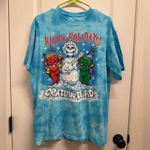 Liquid Blue Hippie Holidays Grateful Dead T-Shirt - Large